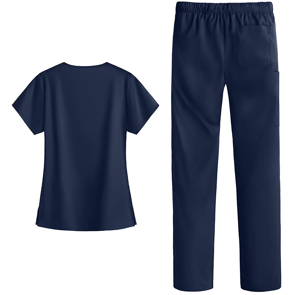 Strictly Scrubs Stretch Women’s Four Way Stretch Scrub Set (XS-3X, 15 Colors) - Includes V-Neck Top and Pant