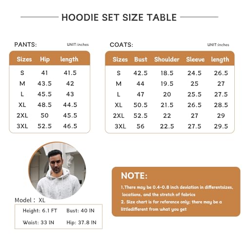 HHGKED Mens 2 Piece set Outfits Comfy Sweatsuits Athletic Jogging Tracksuit Hooded Sweatshirt and Joggers Sweatpants