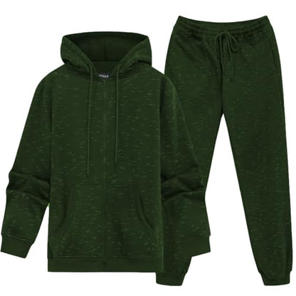 HHGKED Mens 2 Piece set Outfits Comfy Sweatsuits Athletic Jogging Tracksuit Hooded Sweatshirt and Joggers Sweatpants