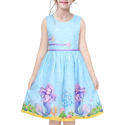 Sunny Fashion Girls Dress Rose Flower Double Bow Tie Party Sundress