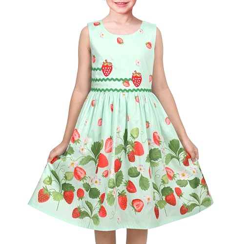Sunny Fashion Girls Dress Rose Flower Double Bow Tie Party Sundress