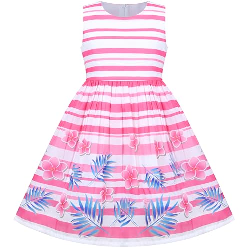 Sunny Fashion Girls Dress Rose Flower Double Bow Tie Party Sundress