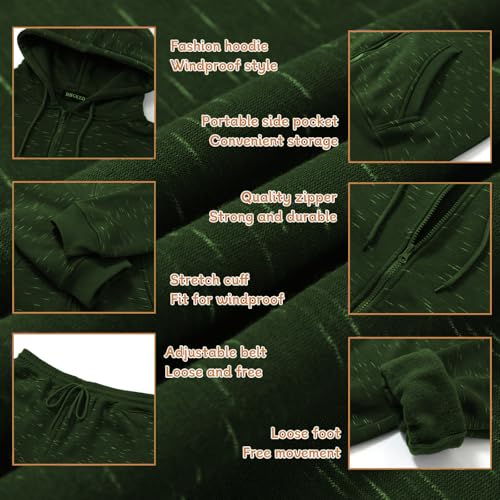 HHGKED Mens 2 Piece set Outfits Comfy Sweatsuits Athletic Jogging Tracksuit Hooded Sweatshirt and Joggers Sweatpants