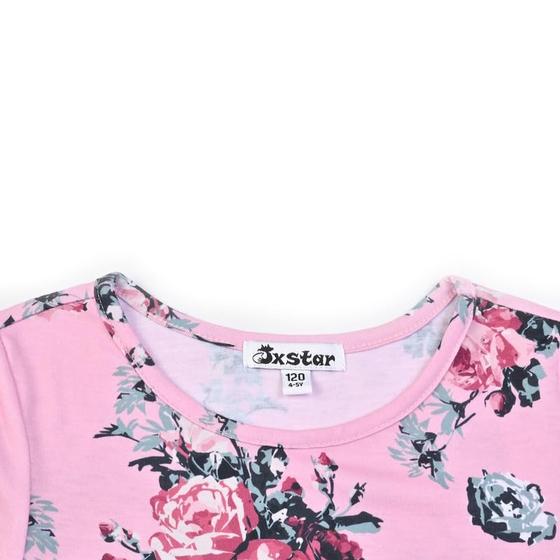 Unicorn Dresses for Girls Summer Swing Short Sleeve Casual Clothes for Kids