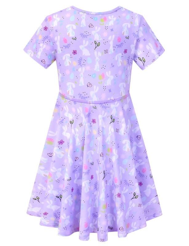 Unicorn Dresses for Girls Summer Swing Short Sleeve Casual Clothes for Kids
