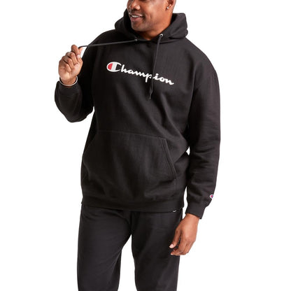 Champion Men's Hoodie, Powerblend, Fleece Men's Hoodie, Comfortable Men's Sweatshirt, Script Logo (Reg. or Big & Tall)