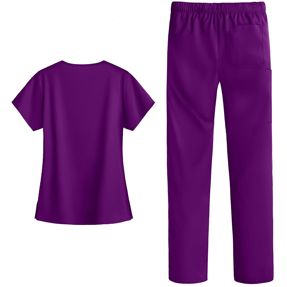Strictly Scrubs Stretch Women’s Four Way Stretch Scrub Set (XS-3X, 15 Colors) - Includes V-Neck Top and Pant