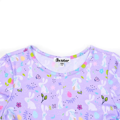 Unicorn Dresses for Girls Summer Swing Short Sleeve Casual Clothes for Kids