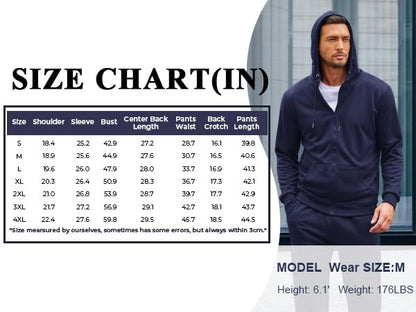 COOFANDY Sweatsuits for Men 2 Piece tracksuit Sets Full Zip Hoodie Sweatpants for Men Casual Sports Jogging Suits S-4XL