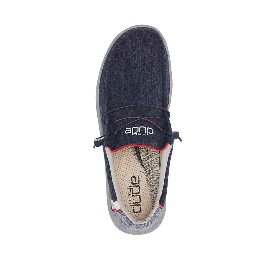 Hey Dude Men's Wally Sox | Men’s Shoes | Men's Lace Up Loafers | Comfortable & Light-Weight