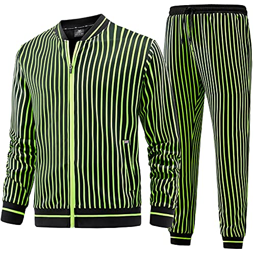 W JIANWANG Men's Casual Tracksuits Long Sleeve Jogging Suits Sweatsuit Sets Track Jackets and Pants 2 Piece Outfit