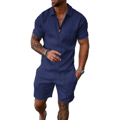 BIRW Mens Short Sets 2 Piece Outfits Polo Shirt Fashion Summer Tracksuits Casual Set Short Sleeve and Shorts Set for Men