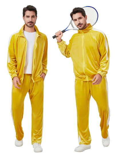 Mens Tracksuit 2 Piece Velour Sweatsuit for Men Casual Full Zip Jogging Suit Jacket Pants Set