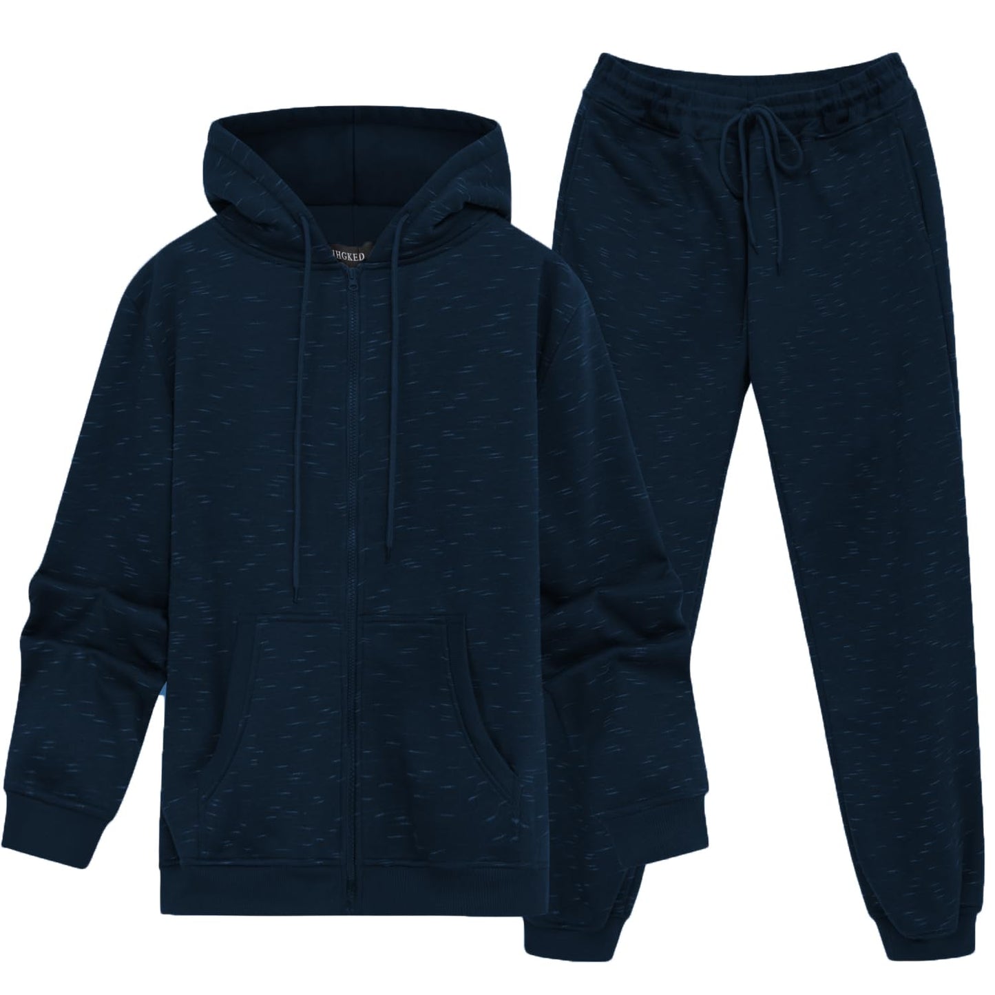 HHGKED Mens 2 Piece set Outfits Comfy Sweatsuits Athletic Jogging Tracksuit Hooded Sweatshirt and Joggers Sweatpants