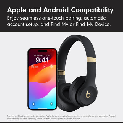 Beats Solo 4 - Wireless Bluetooth On-Ear Headphones, Apple & Android Compatible, Up to 50 Hours of Battery Life - Matte Black