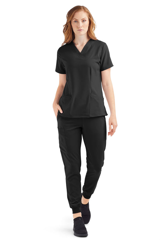 Women’s Cargo Jogger Scrub Set (XS-3X, 8 Colors) – Includes V-Neck Top and Elastic Jogger Pant