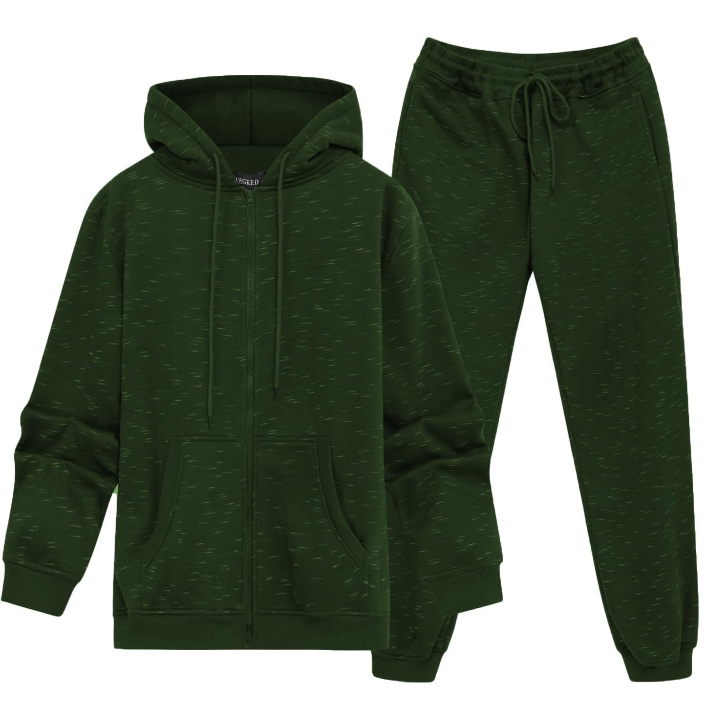 HHGKED Mens 2 Piece set Outfits Comfy Sweatsuits Athletic Jogging Tracksuit Hooded Sweatshirt and Joggers Sweatpants