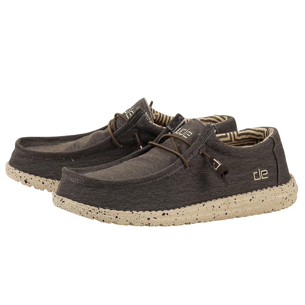 Hey Dude Men's Wally Sox | Men’s Shoes | Men's Lace Up Loafers | Comfortable & Light-Weight