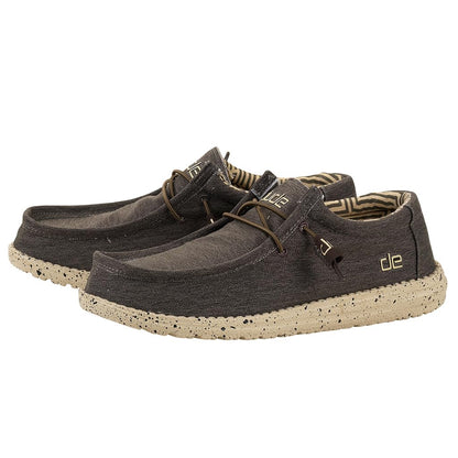 Hey Dude Men's Wally Sox | Men’s Shoes | Men's Lace Up Loafers | Comfortable & Light-Weight
