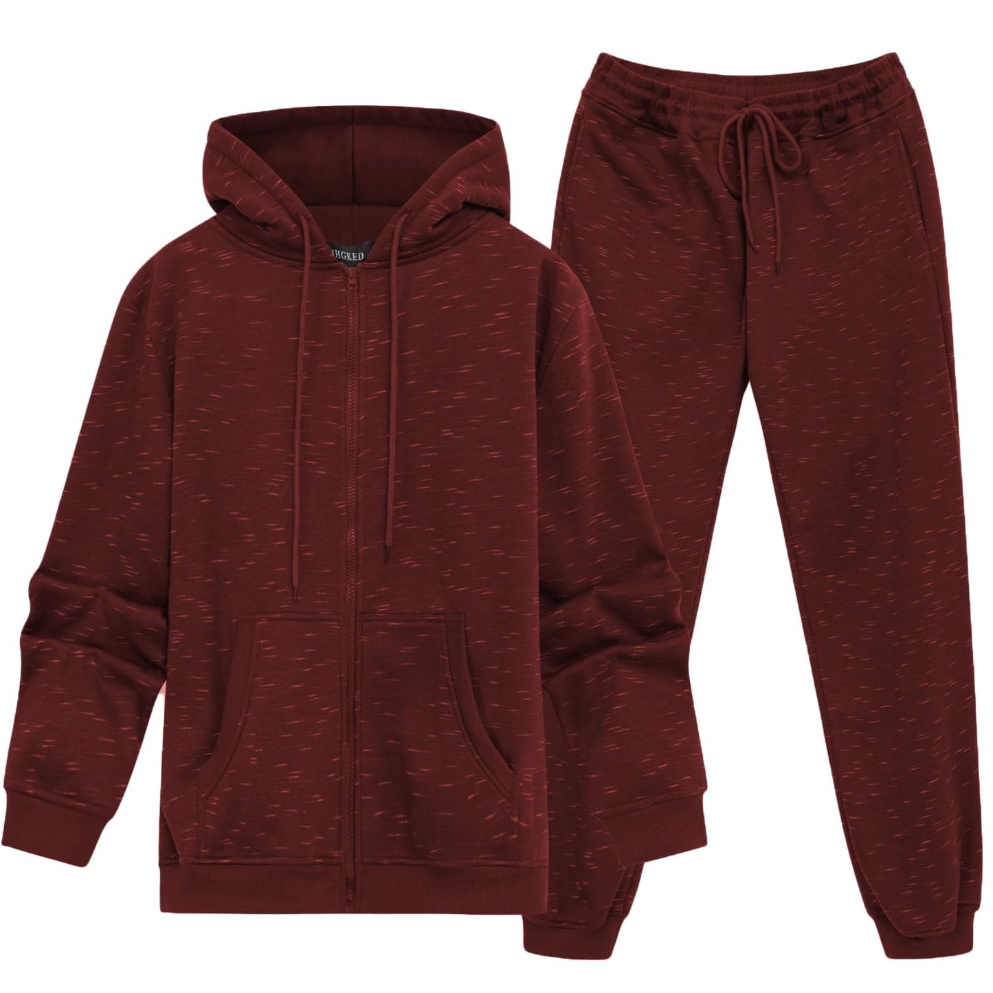HHGKED Mens 2 Piece set Outfits Comfy Sweatsuits Athletic Jogging Tracksuit Hooded Sweatshirt and Joggers Sweatpants