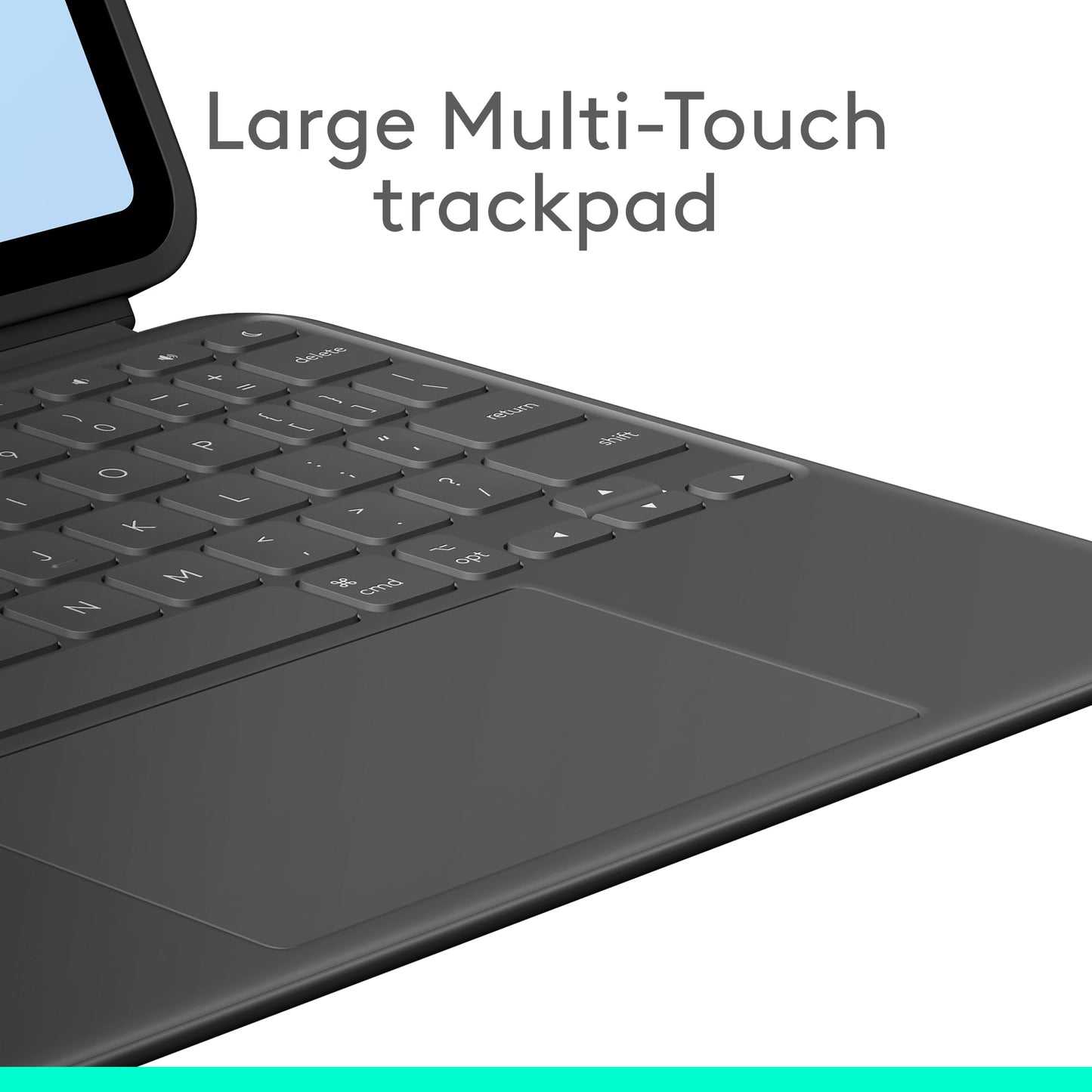 Logitech Combo Touch iPad Air 11-inch (M2) (2024), iPad Air (4th & 5th gen - 2020, 2022) Keyboard Case - Detachable Backlit Keyboard with Kickstand - Midnight Black