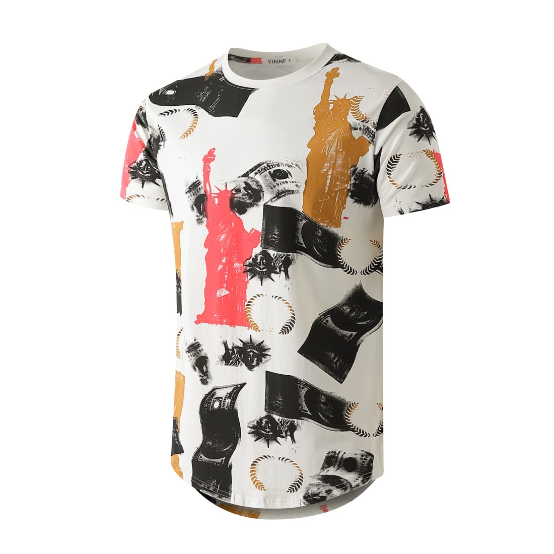 YININF Mens Hipster Hip Hop Short Sleeve Print T-Shirt Shirts Men
