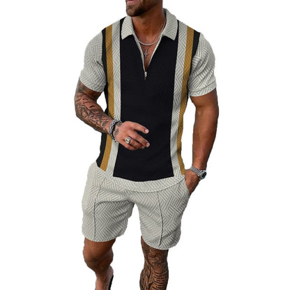 BIRW Mens Short Sets 2 Piece Outfits Polo Shirt Fashion Summer Tracksuits Casual Set Short Sleeve and Shorts Set for Men