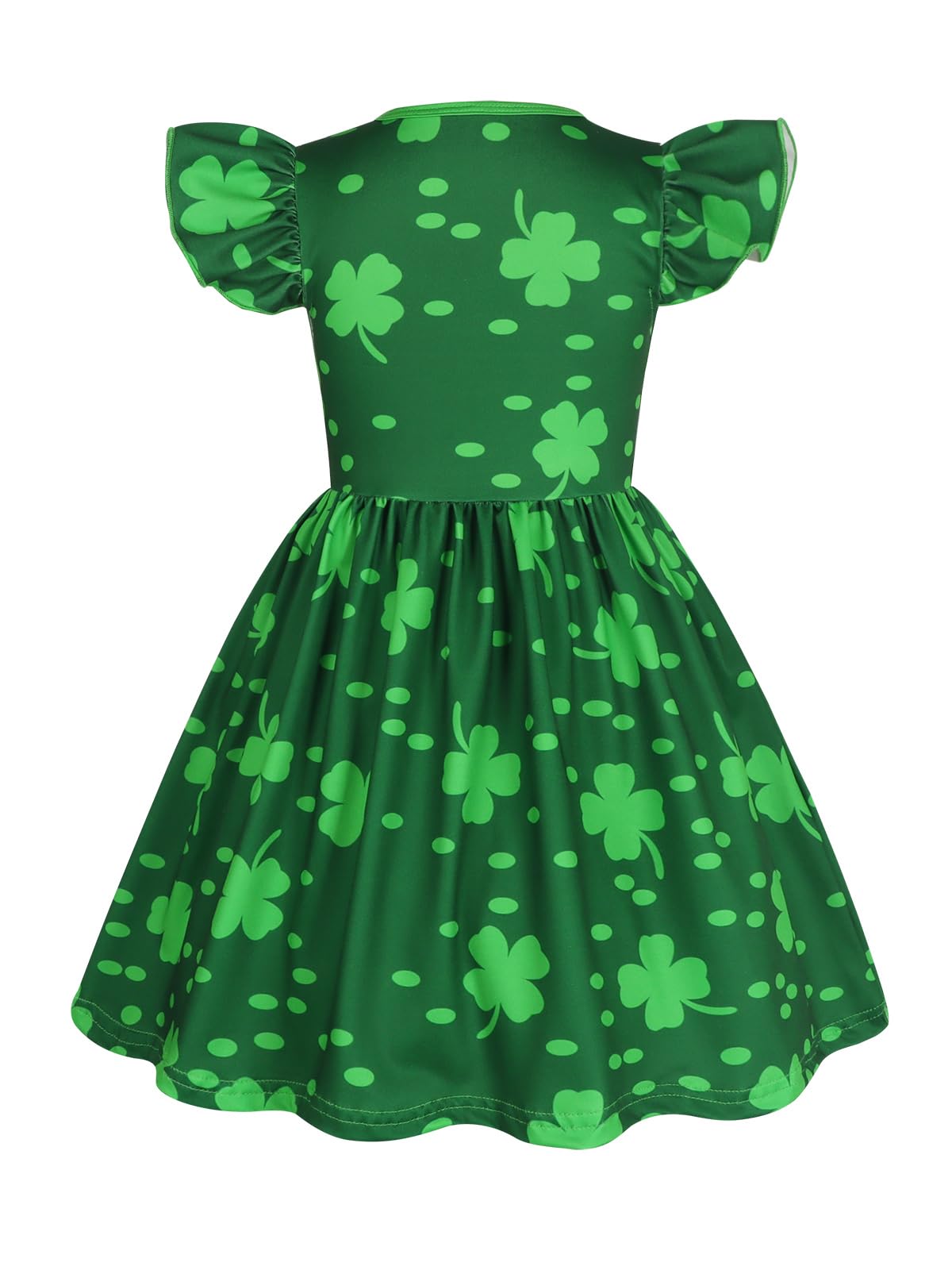 WonderBabe Easter Dresses for Girls Toddler Flutter Sleeve Easter Dress Casual Party School Dresses Clothes for Kids