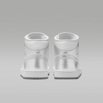 Jordan Women's Air 1 Mid SE White/Metallic Silver (FN5031 100)