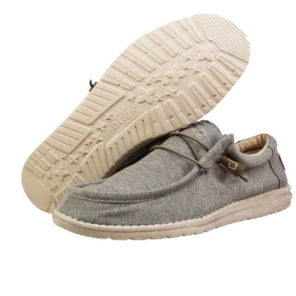Hey Dude Men's Wally Sox | Men’s Shoes | Men's Lace Up Loafers | Comfortable & Light-Weight