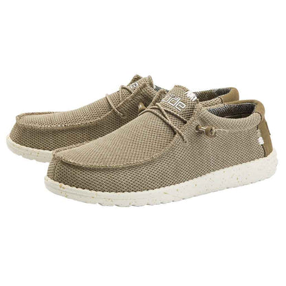 Hey Dude Men's Wally Sox | Men’s Shoes | Men's Lace Up Loafers | Comfortable & Light-Weight