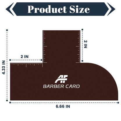 Enhancement Card for Barbers with Measurement Indicators, Reusable Barber Line up Tool and Color Spray Edge Hairline Shaping Tool (Black, One-Size)