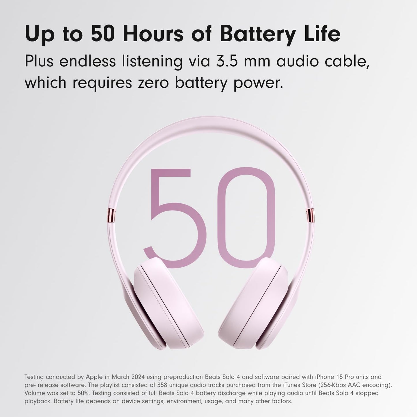Beats Solo 4 - Wireless Bluetooth On-Ear Headphones, Apple & Android Compatible, Up to 50 Hours of Battery Life - Matte Black