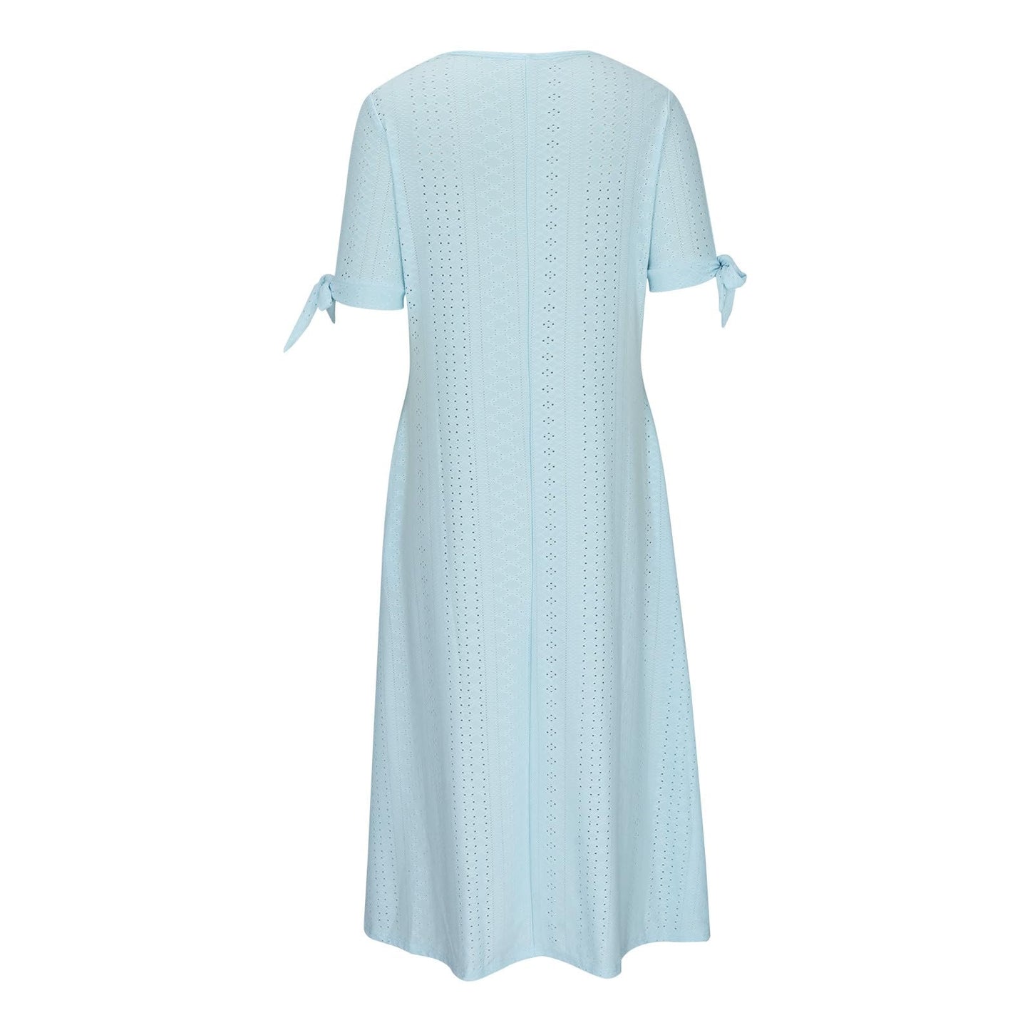 Maxi Long Dresses for Women 2025 Trendy Short Sleeve Eyelet Tshirt Dress Casual Summer Beach Vacation Sundress