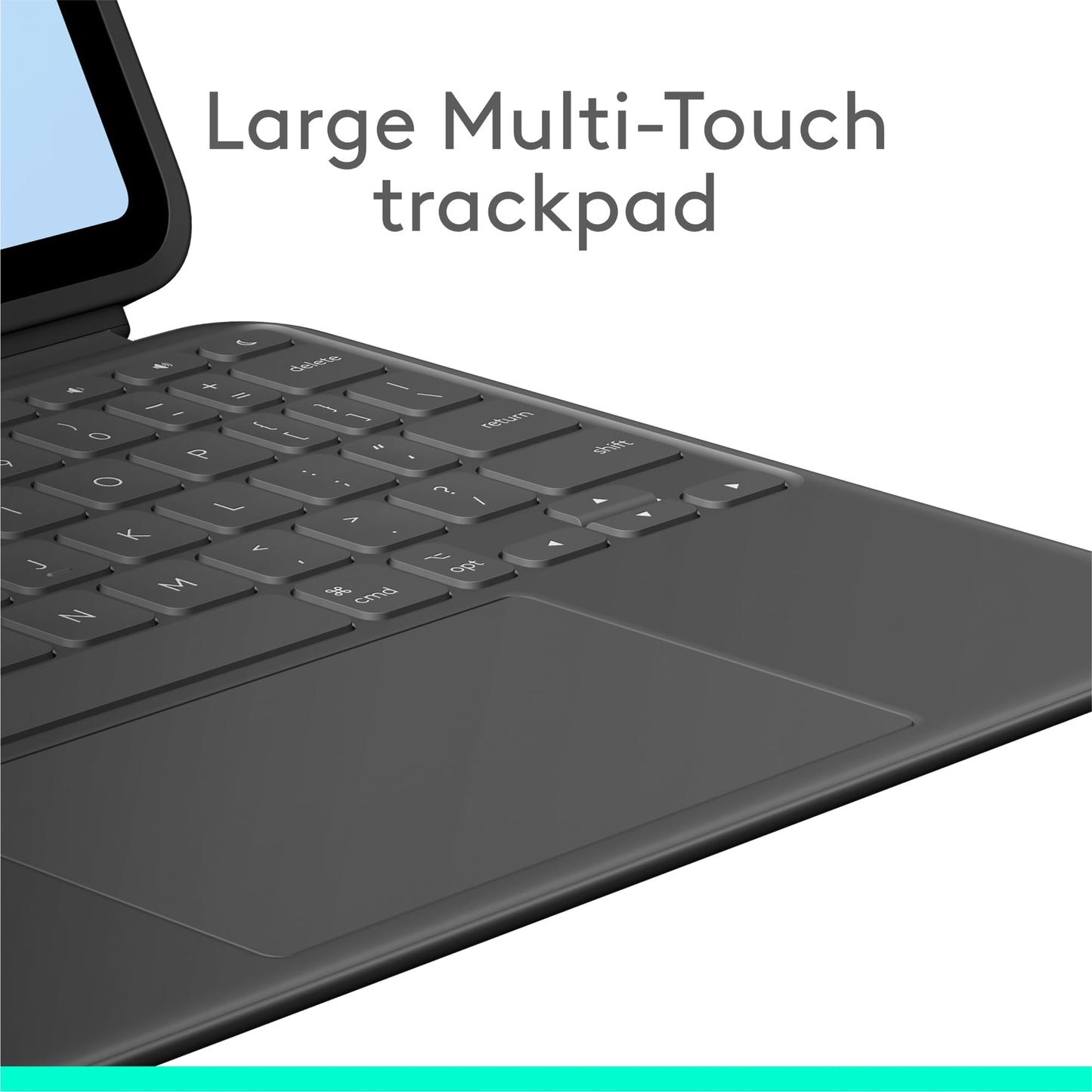 Logitech Combo Touch iPad Air 11-inch (M2) (2024), iPad Air (4th & 5th gen - 2020, 2022) Keyboard Case - Detachable Backlit Keyboard with Kickstand - Midnight Black