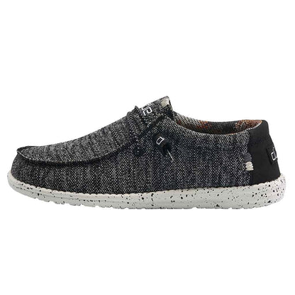 Hey Dude Men's Wally Sox | Men’s Shoes | Men's Lace Up Loafers | Comfortable & Light-Weight