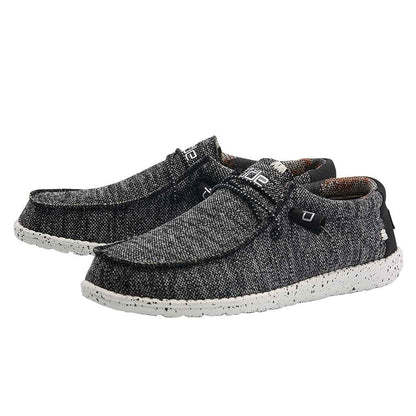 Hey Dude Men's Wally Sox | Men’s Shoes | Men's Lace Up Loafers | Comfortable & Light-Weight