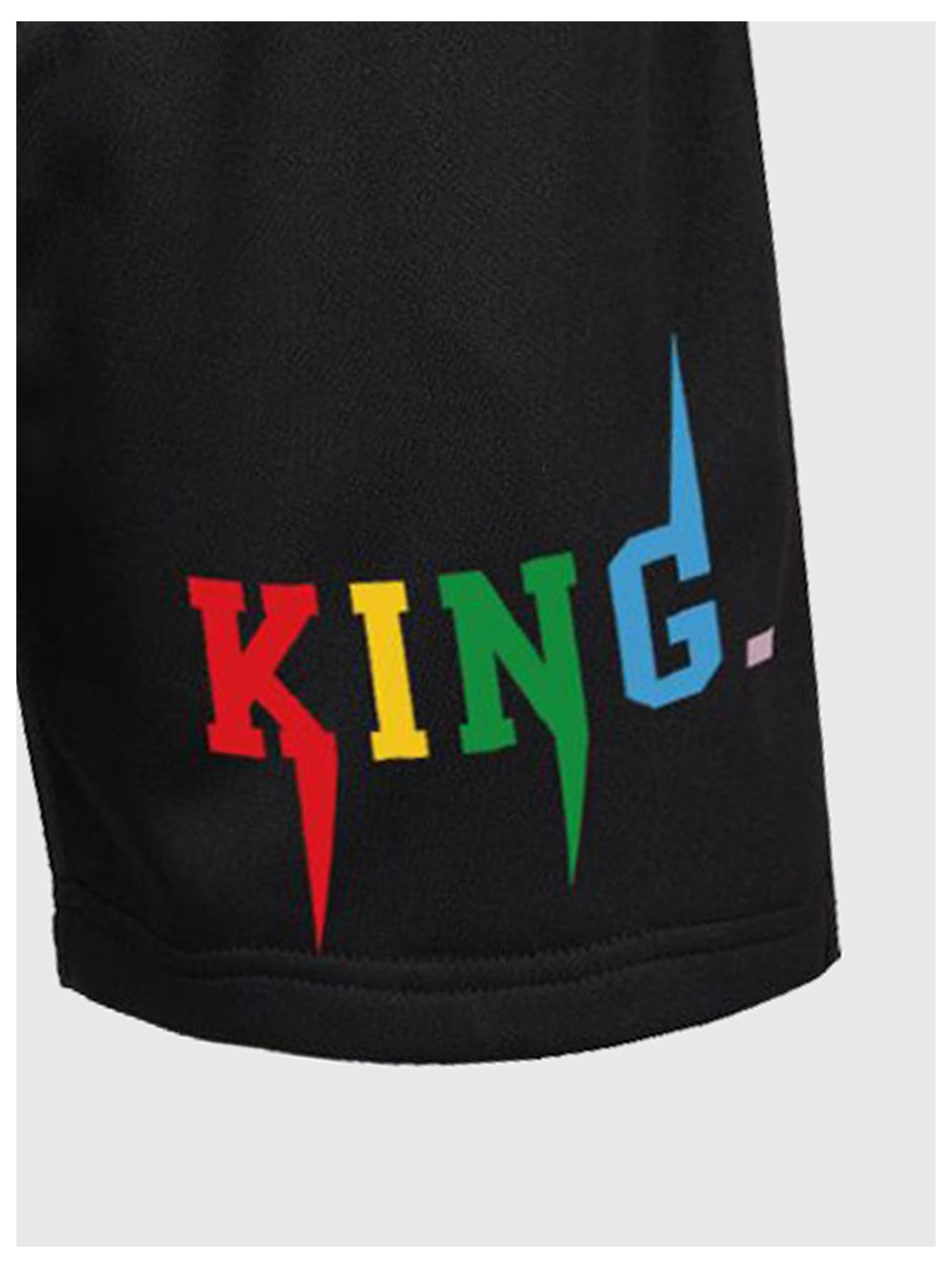 SOLY HUX Men's Letter Graphic Short Sleeve Tee and Drawstring Waist Track Shorts Set Casual 2 Piece Outfit
