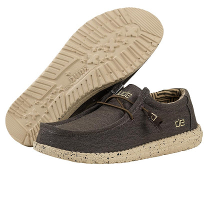 Hey Dude Men's Wally Sox | Men’s Shoes | Men's Lace Up Loafers | Comfortable & Light-Weight