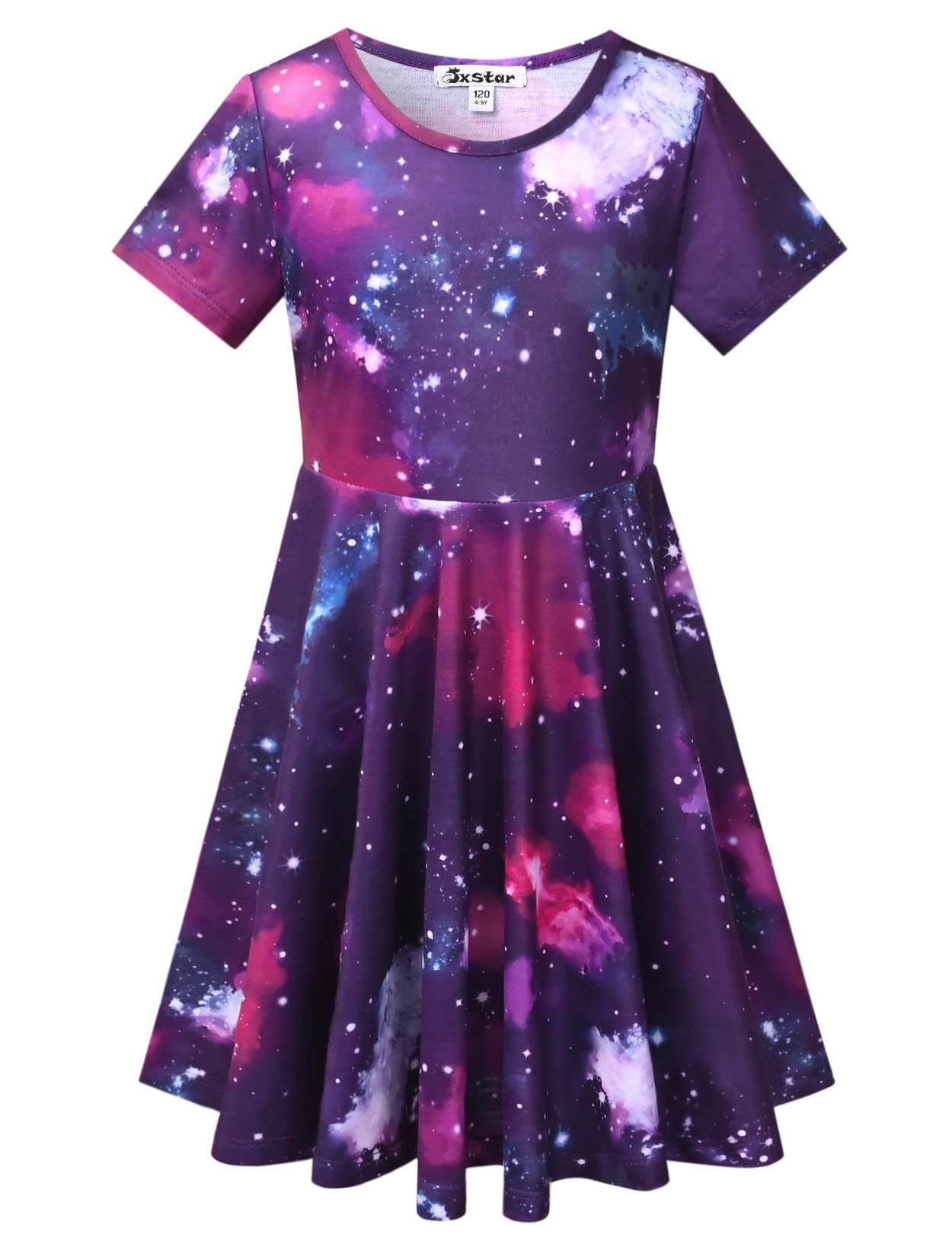 Unicorn Dresses for Girls Summer Swing Short Sleeve Casual Clothes for Kids
