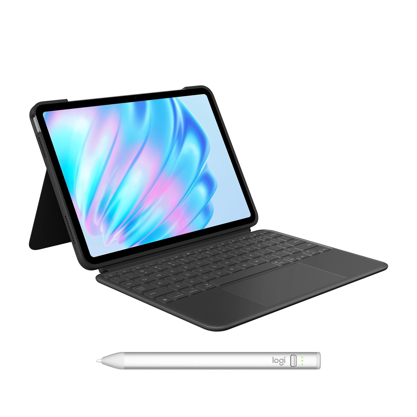 Logitech Combo Touch iPad Air 11-inch (M2) (2024), iPad Air (4th & 5th gen - 2020, 2022) Keyboard Case - Detachable Backlit Keyboard with Kickstand - Midnight Black