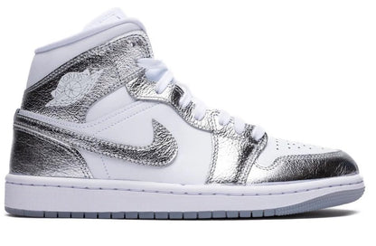 Jordan Women's Air 1 Mid SE White/Metallic Silver (FN5031 100)