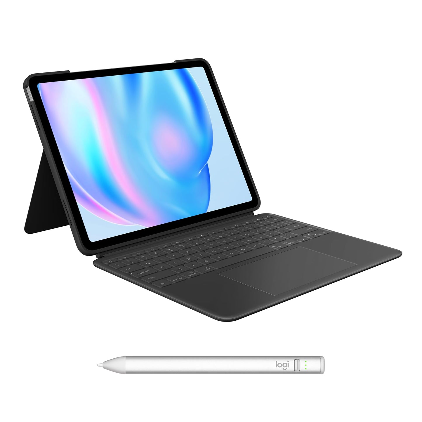 Logitech Combo Touch iPad Air 11-inch (M2) (2024), iPad Air (4th & 5th gen - 2020, 2022) Keyboard Case - Detachable Backlit Keyboard with Kickstand - Midnight Black