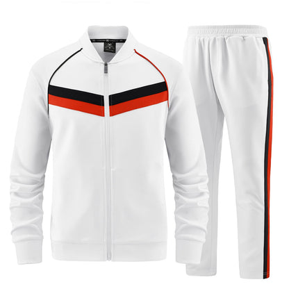 W JIANWANG Men's Casual Tracksuits Long Sleeve Jogging Suits Sweatsuit Sets Track Jackets and Pants 2 Piece Outfit