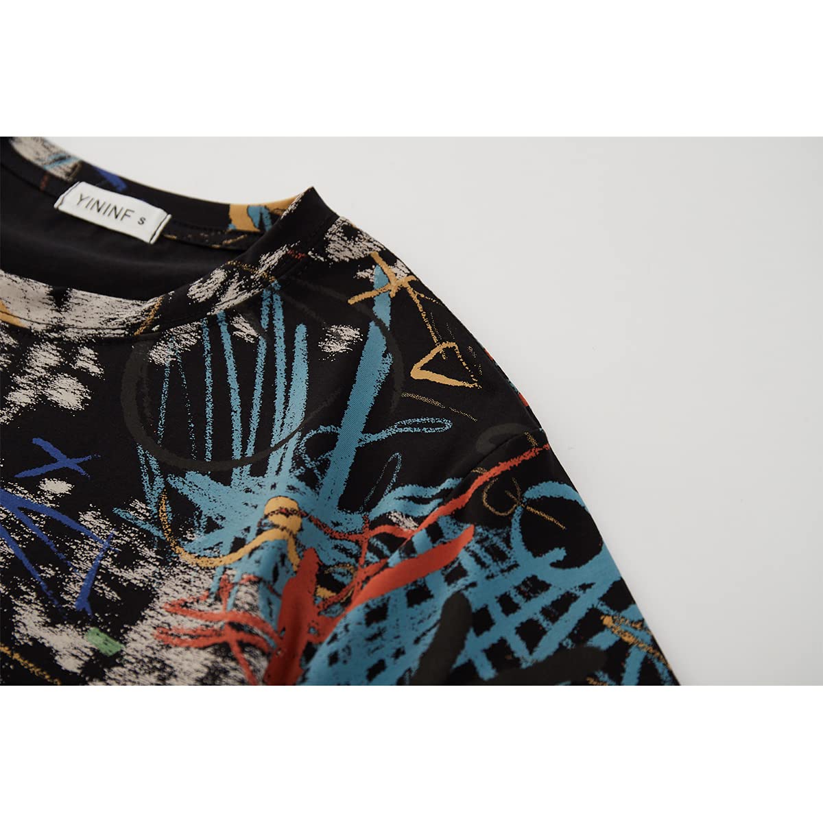 YININF Mens Hipster Hip Hop Short Sleeve Print T-Shirt Shirts Men