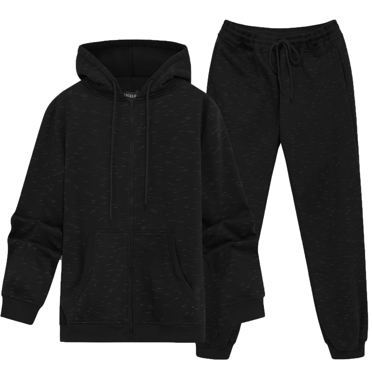 HHGKED Mens 2 Piece set Outfits Comfy Sweatsuits Athletic Jogging Tracksuit Hooded Sweatshirt and Joggers Sweatpants