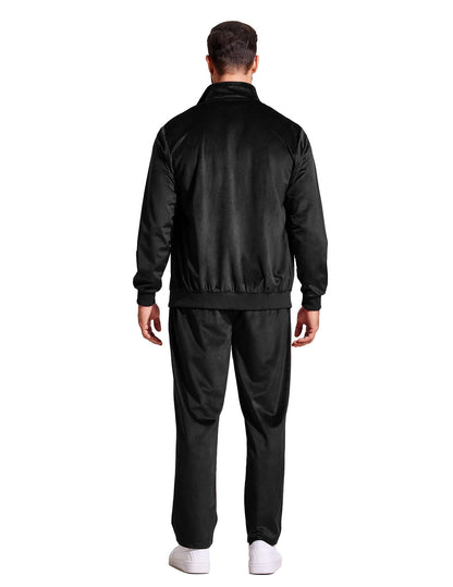 COOFANDY Mens 2 Piece Velour Tracksuit Full Zip Jackets Pants Velvet Jogging Suits Sweatsuit Set