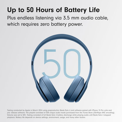 Beats Solo 4 - Wireless Bluetooth On-Ear Headphones, Apple & Android Compatible, Up to 50 Hours of Battery Life - Matte Black