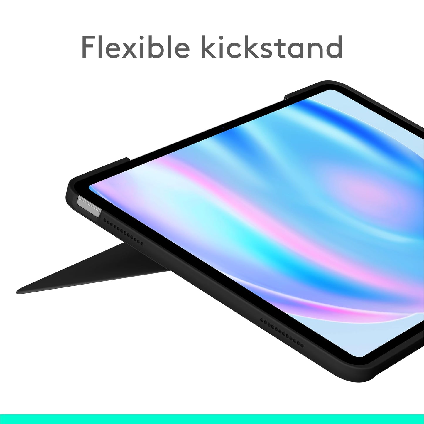 Logitech Combo Touch iPad Air 11-inch (M2) (2024), iPad Air (4th & 5th gen - 2020, 2022) Keyboard Case - Detachable Backlit Keyboard with Kickstand - Midnight Black