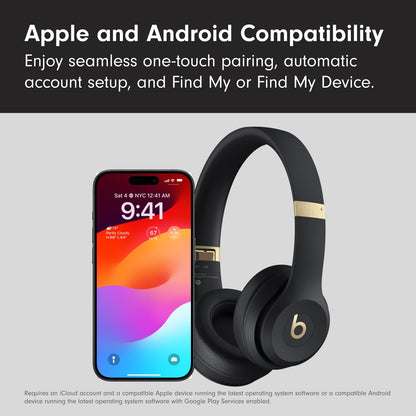 Beats Solo 4 - Wireless Bluetooth On-Ear Headphones, Apple & Android Compatible, Up to 50 Hours of Battery Life - Matte Black